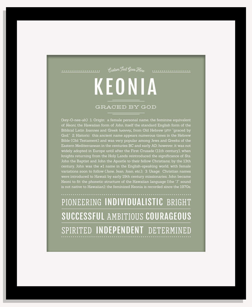 Keonia | Name Art Print