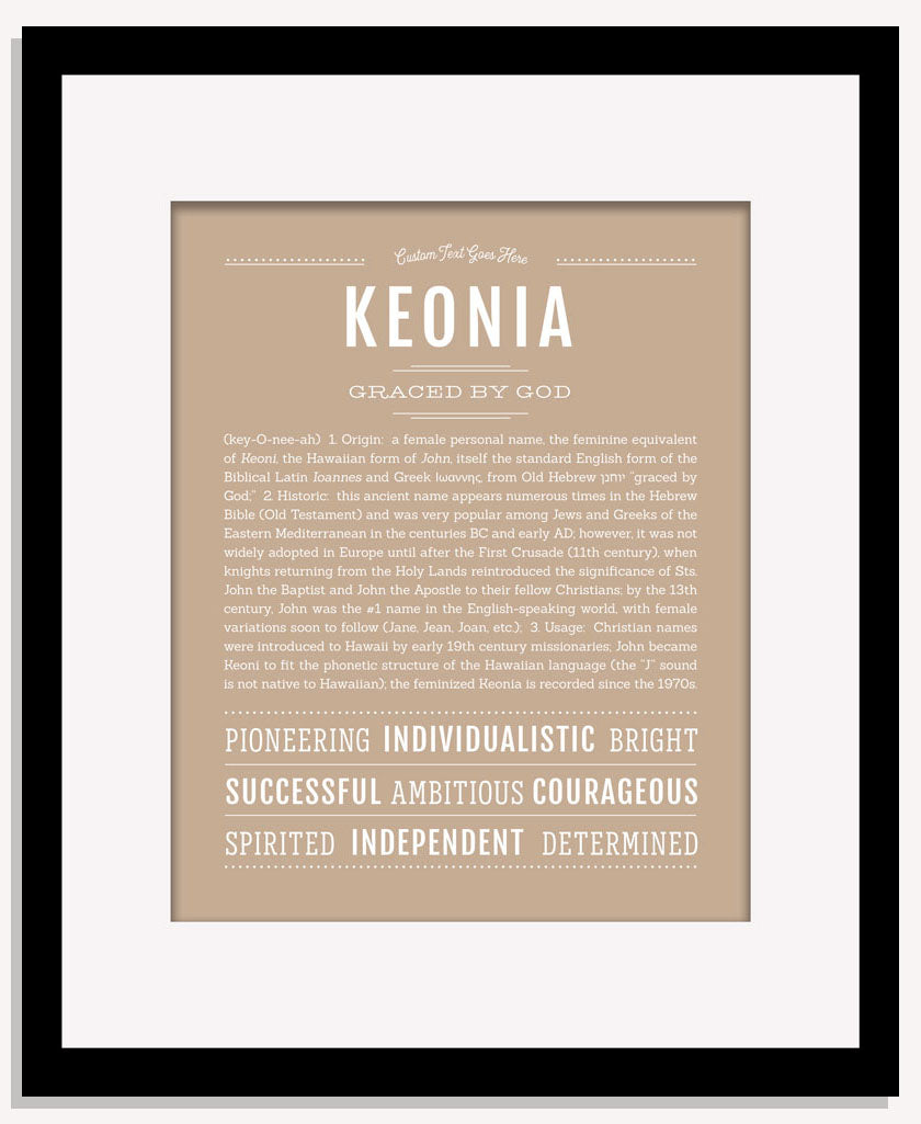 Keonia | Name Art Print