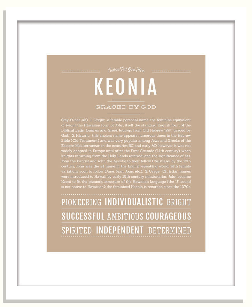Keonia | Name Art Print