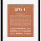 Keonia | Name Art Print