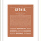 Keonia | Name Art Print