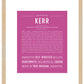 Kerr | Name Art Print