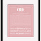 Kerr | Name Art Print