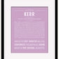 Kerr | Name Art Print