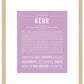 Kerr | Name Art Print