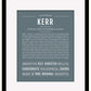Kerr | Name Art Print