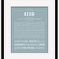 Kerr | Name Art Print