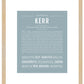 Kerr | Name Art Print