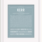 Kerr | Name Art Print