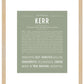 Kerr | Name Art Print
