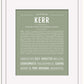 Kerr | Name Art Print