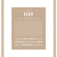 Kerr | Name Art Print