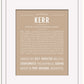 Kerr | Name Art Print