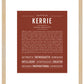 Kerrie | Name Art Print