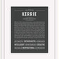Kerrie | Name Art Print