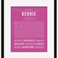 Kerrie | Name Art Print