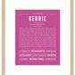 Kerrie | Name Art Print