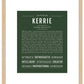 Kerrie | Name Art Print