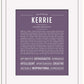Kerrie | Name Art Print