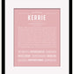 Kerrie | Name Art Print