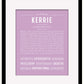 Kerrie | Name Art Print