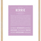 Kerrie | Name Art Print