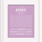 Kerrie | Name Art Print
