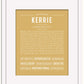 Kerrie | Name Art Print