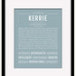 Kerrie | Name Art Print