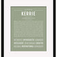 Kerrie | Name Art Print