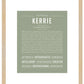 Kerrie | Name Art Print