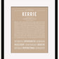 Kerrie | Name Art Print