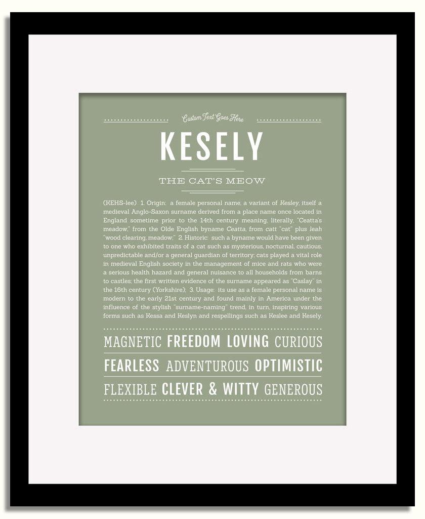 Frame Options | Sage | Black Frame, Matted