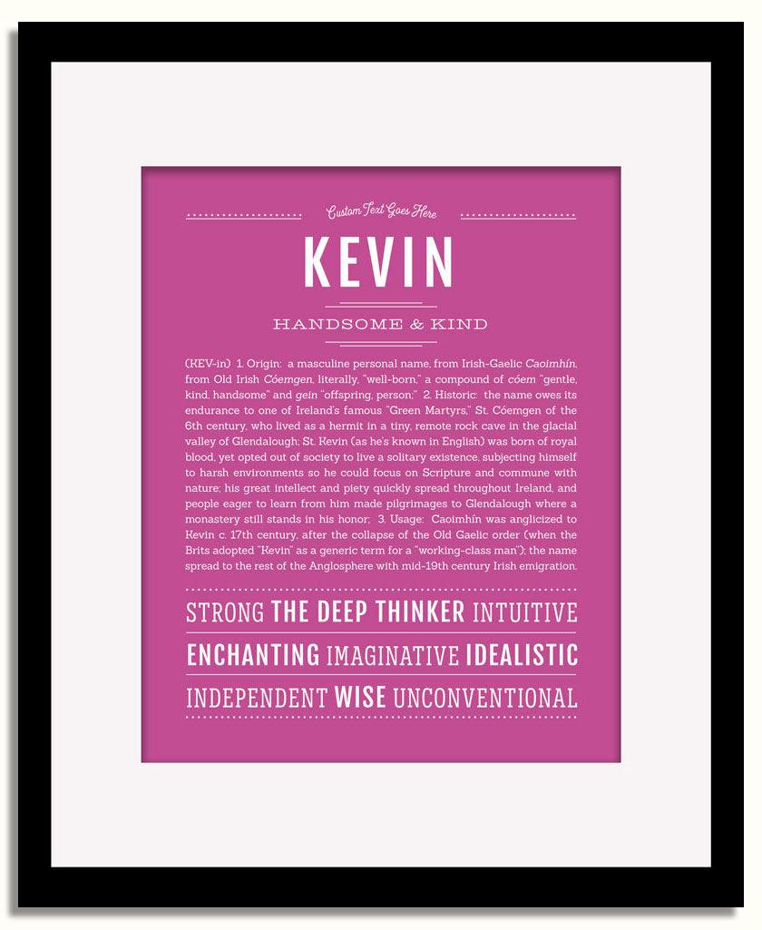 Frame Options | Dark Pink | Black Frame, Matted