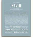 Kevin Names Model Kevin Personalized Name Meaning Art Prints – Name Stories