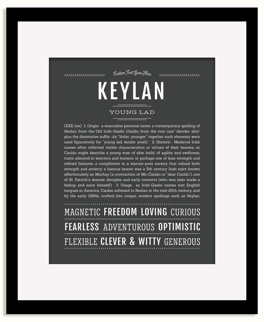Frame Options | Charcoal Gray | Black Frame, Matted