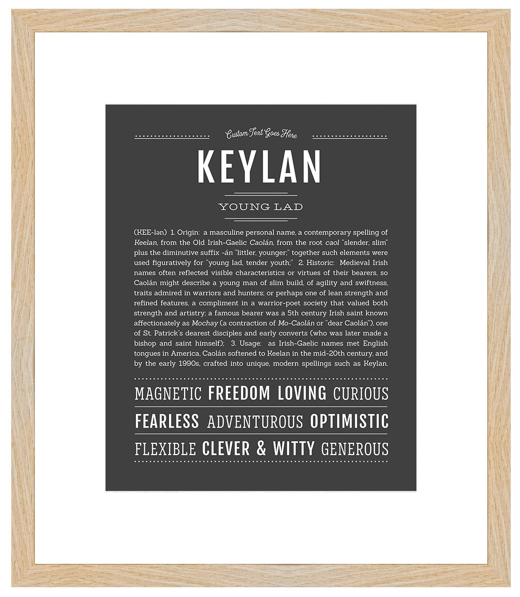 Frame Options | Charcoal Gray | Maple Frame, Matted