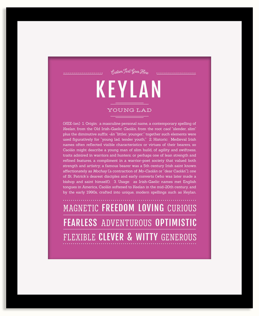 Frame Options | Dark Pink | Black Frame, Matted
