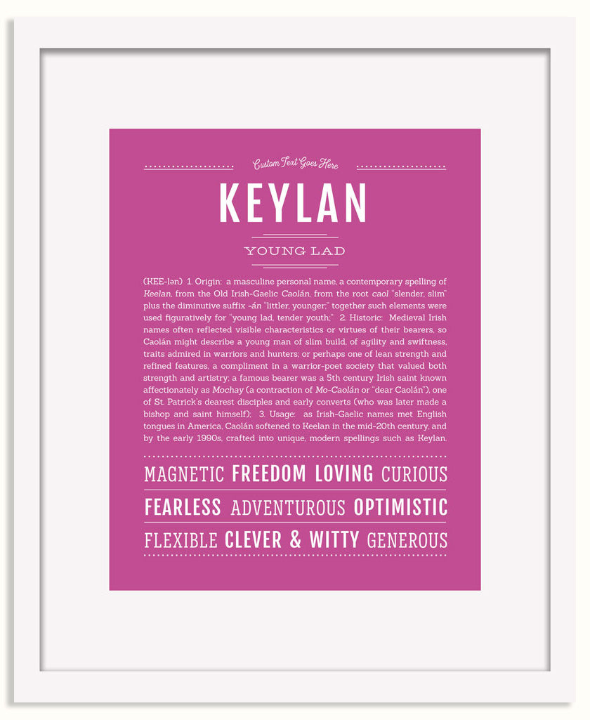Frame Options | Dark Pink | White Frame, Matted