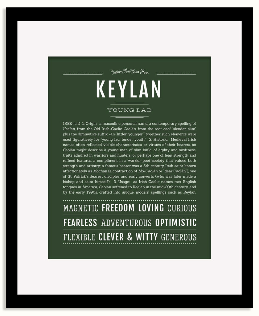 Frame Options | Deep Forest | Black Frame, Matted