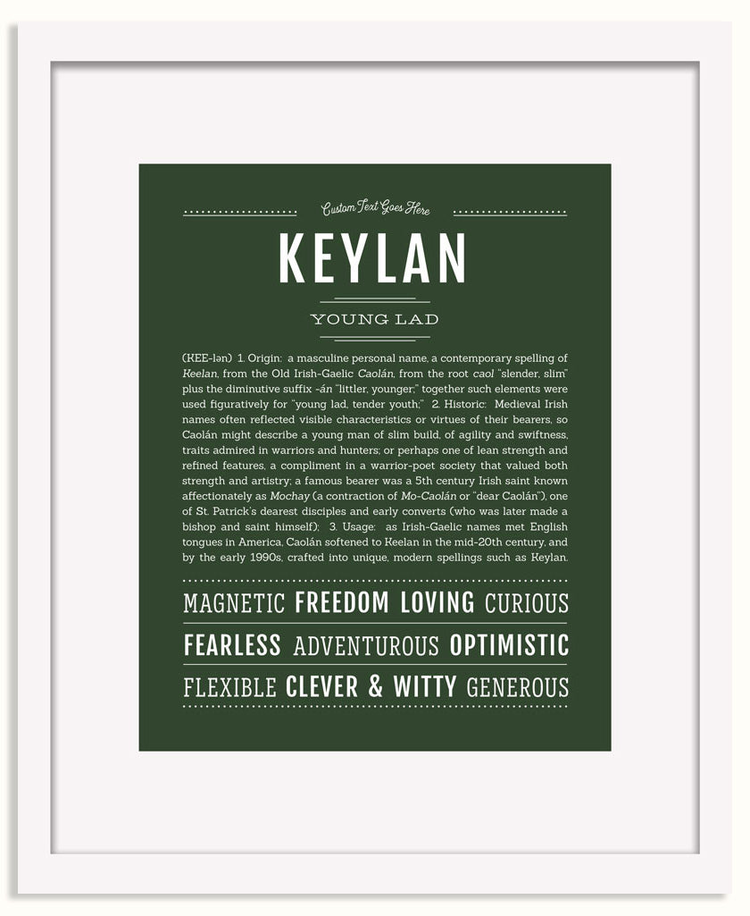 Frame Options | Deep Forest | White Frame, Matted