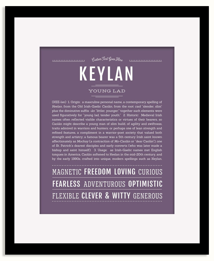 Frame Options | Deep Purple | Black Frame, Matted
