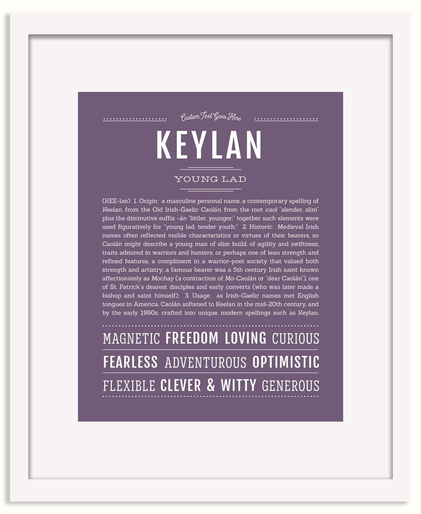 Frame Options | Deep Purple | White Frame, Matted