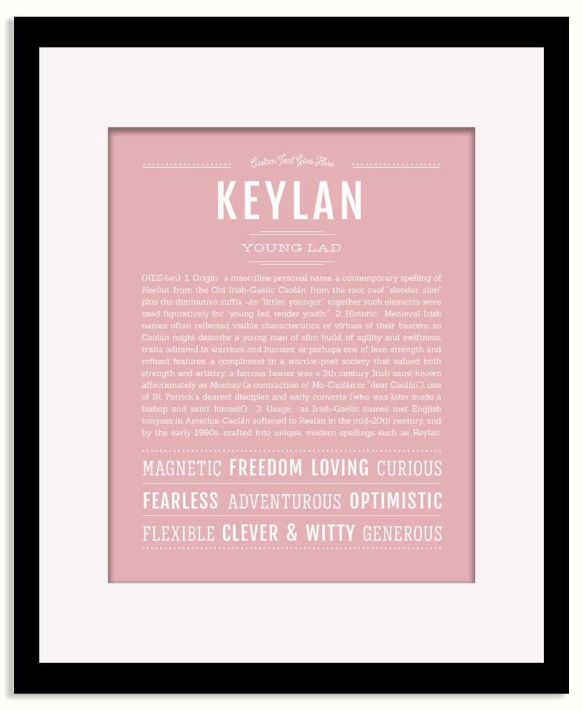 Frame Options | Dusty Rose | Black Frame, Matted