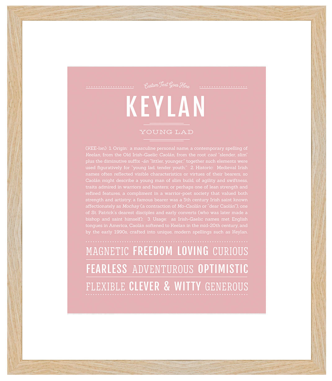 Frame Options | Dusty Rose | Maple Frame, Matted