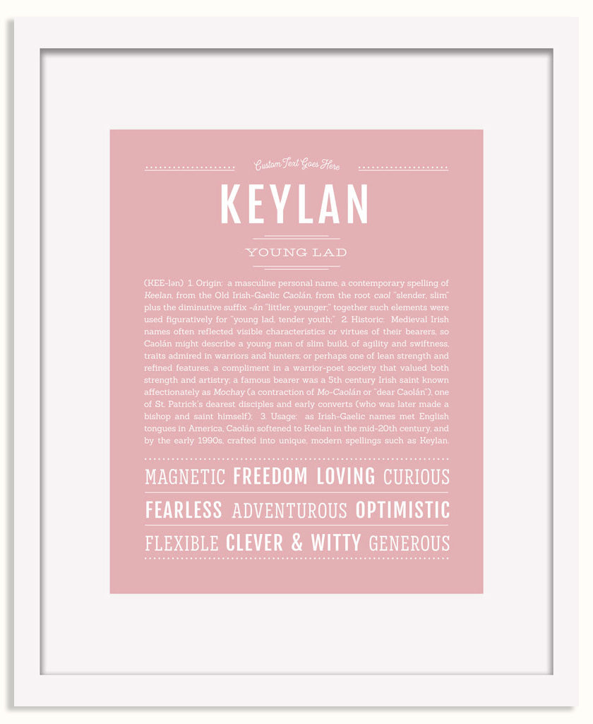 Frame Options | Dusty Rose | White Frame, Matted