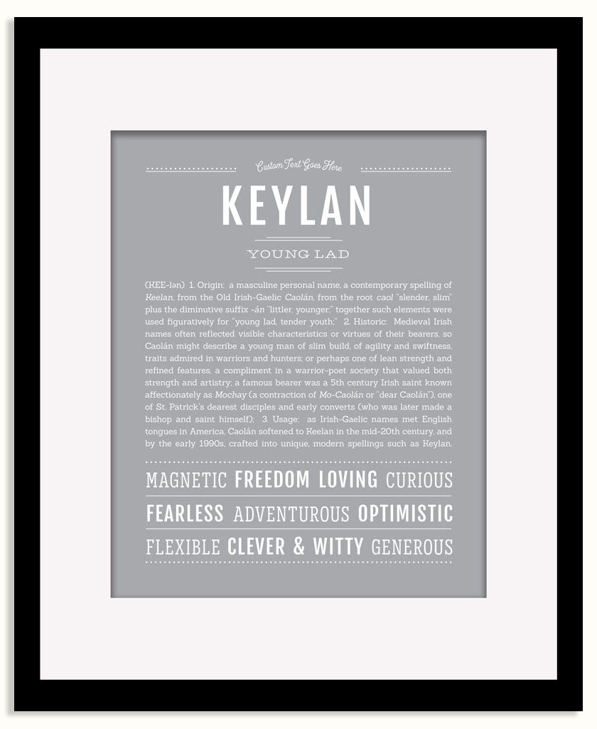 Frame Options | Light Gray | Black Frame, Matted