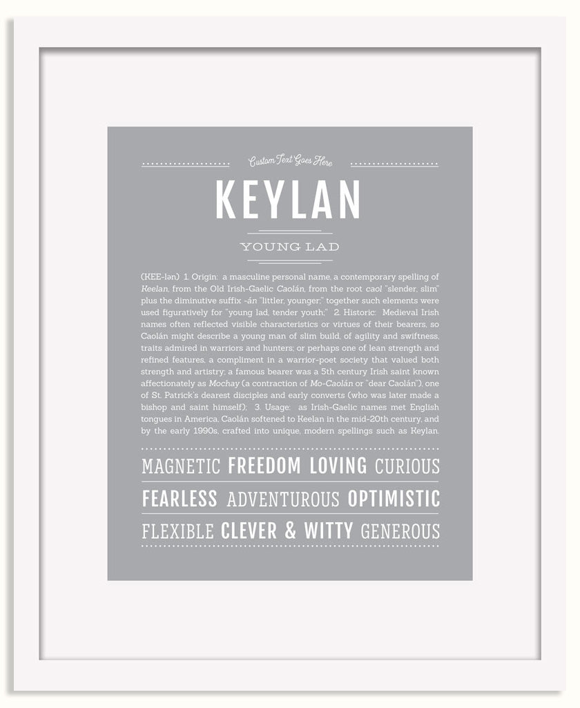 Frame Options | Light Gray | White Frame, Matted