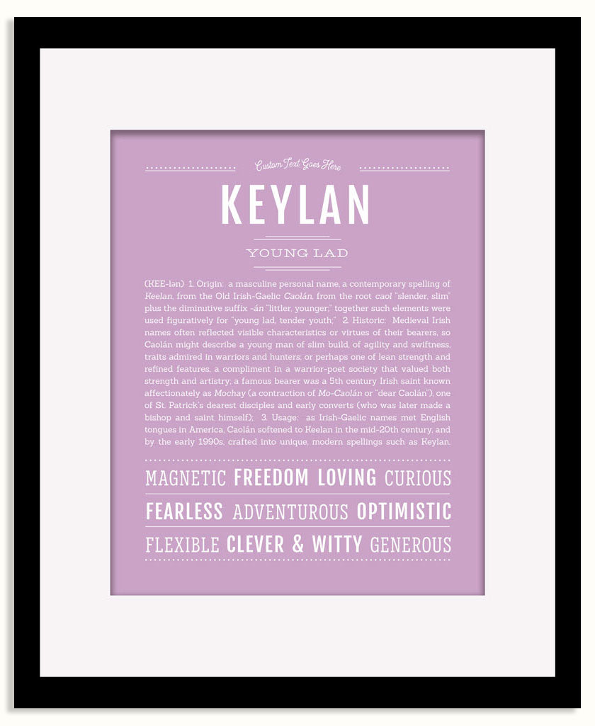 Frame Options | Lilac | Black Frame, Matted