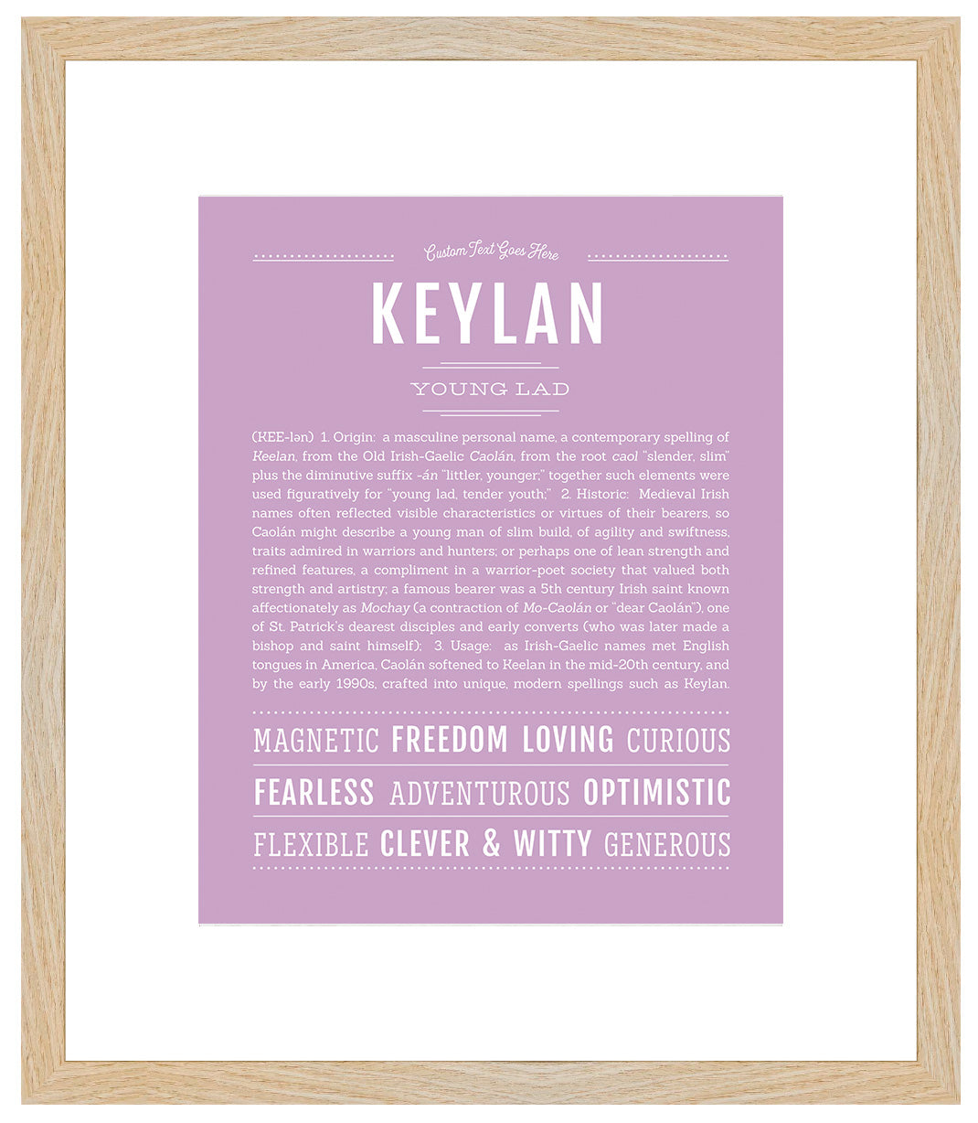 Frame Options | Lilac | Maple Frame, Matted